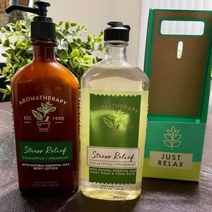 BBW Stress Relief body wash and lotion